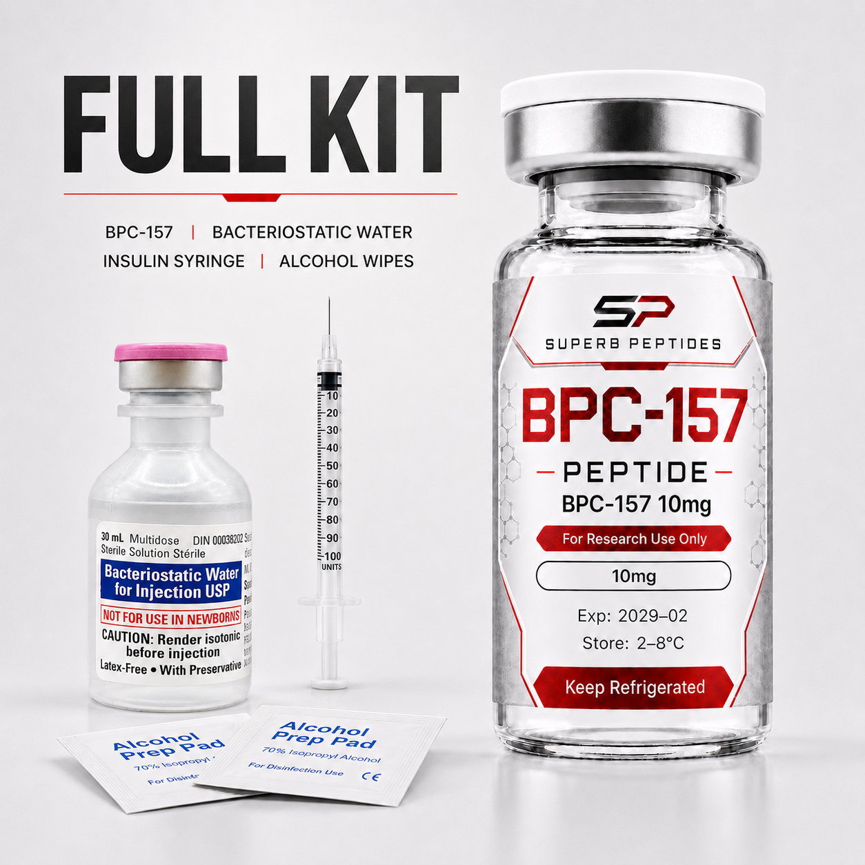 BPC-157 Starter Kit 10 mg / vial + supplies