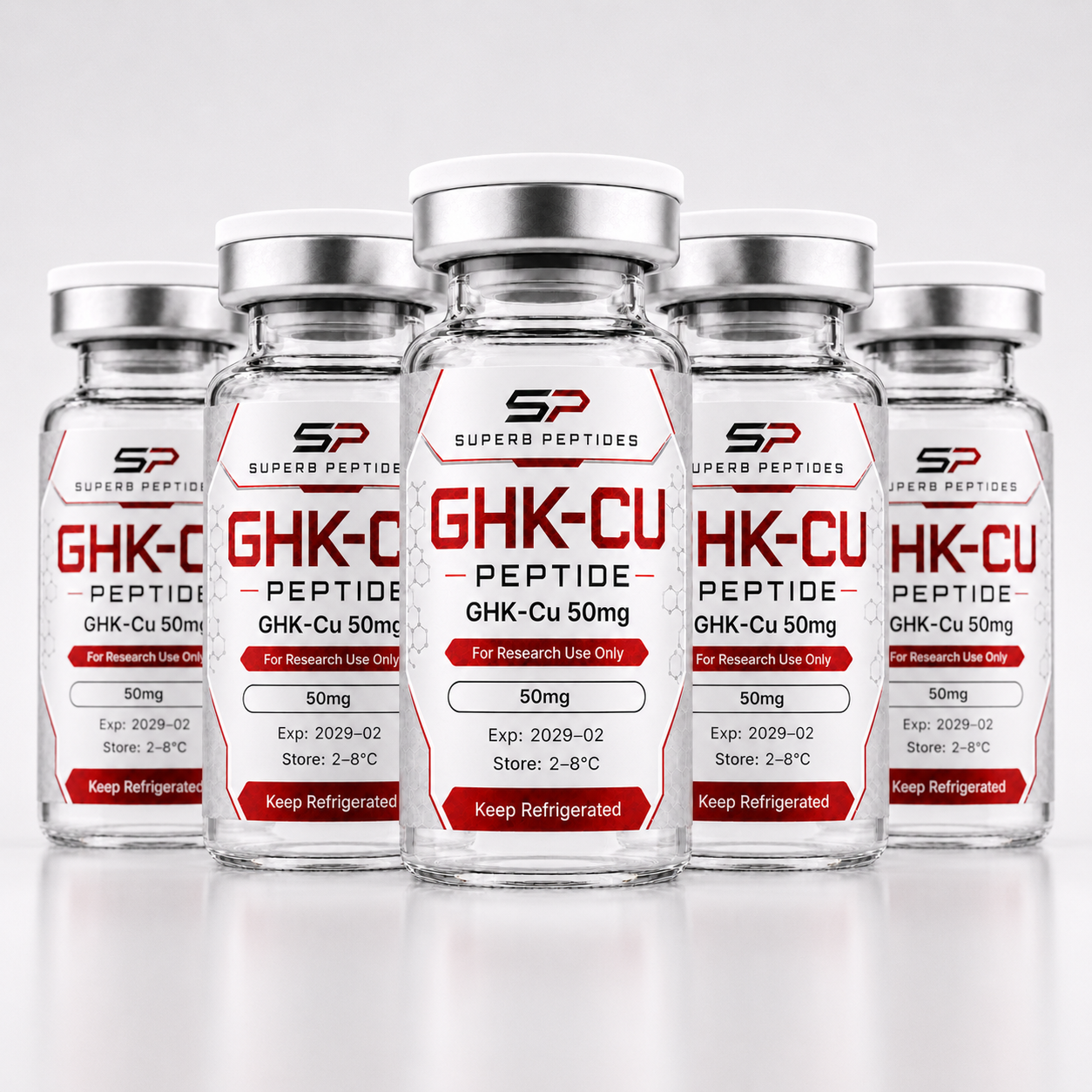 GHK-Cu 3-Pack 3 × 50 mg / vial research vial