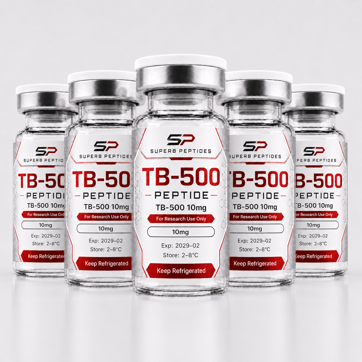 TB-500 5-Pack 5 × 10 mg / vial research vial